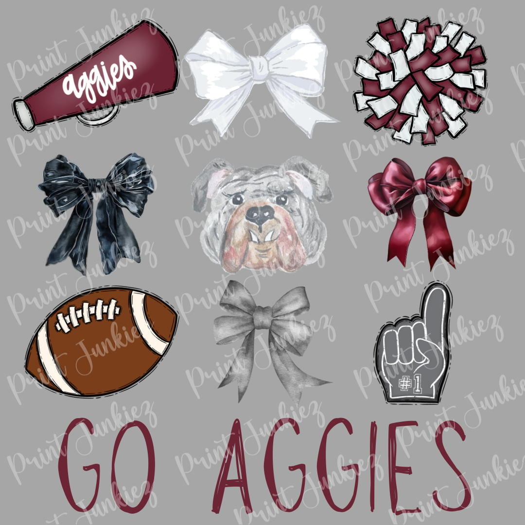 Go Aggies Bow Mix