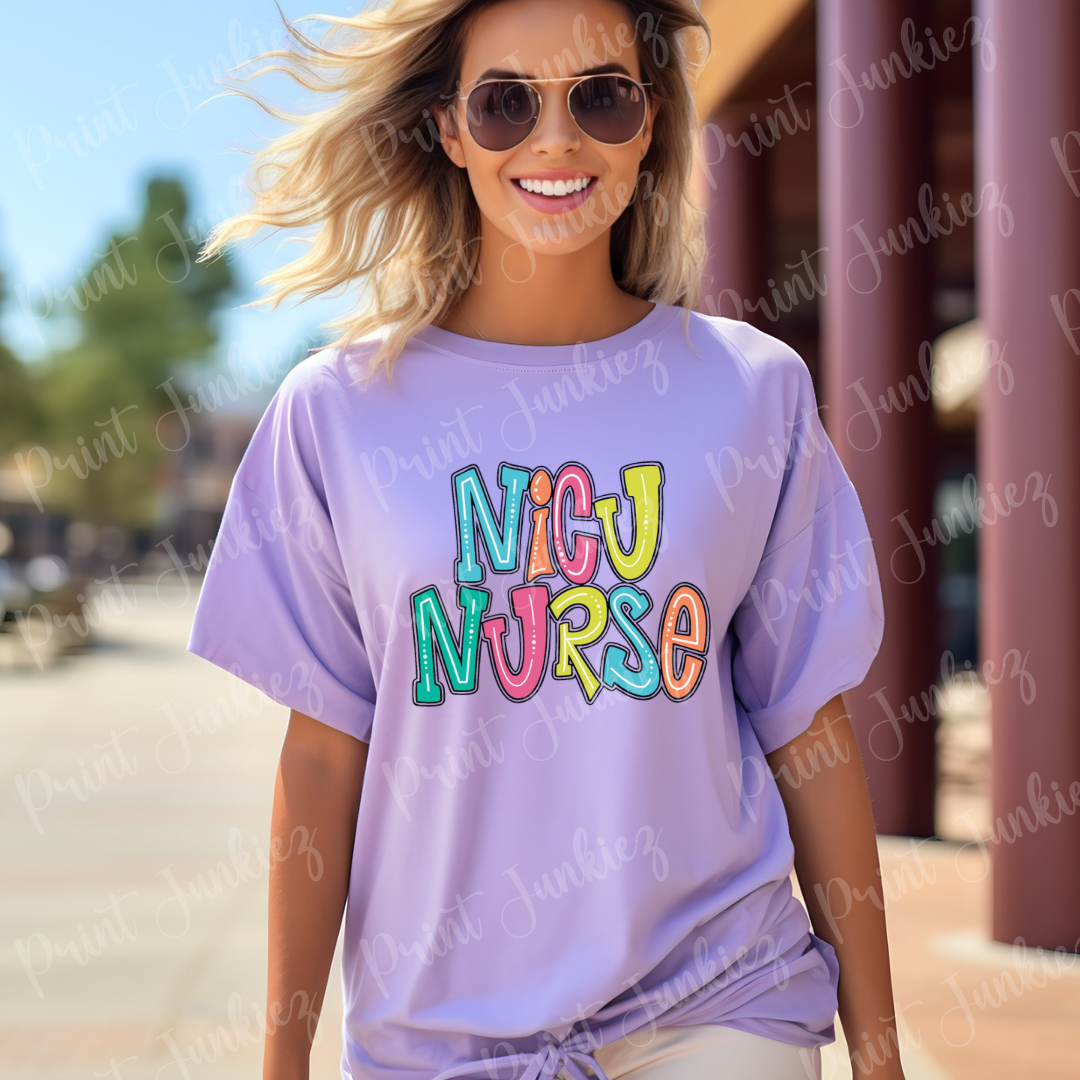 NICU NURSE Funky Font