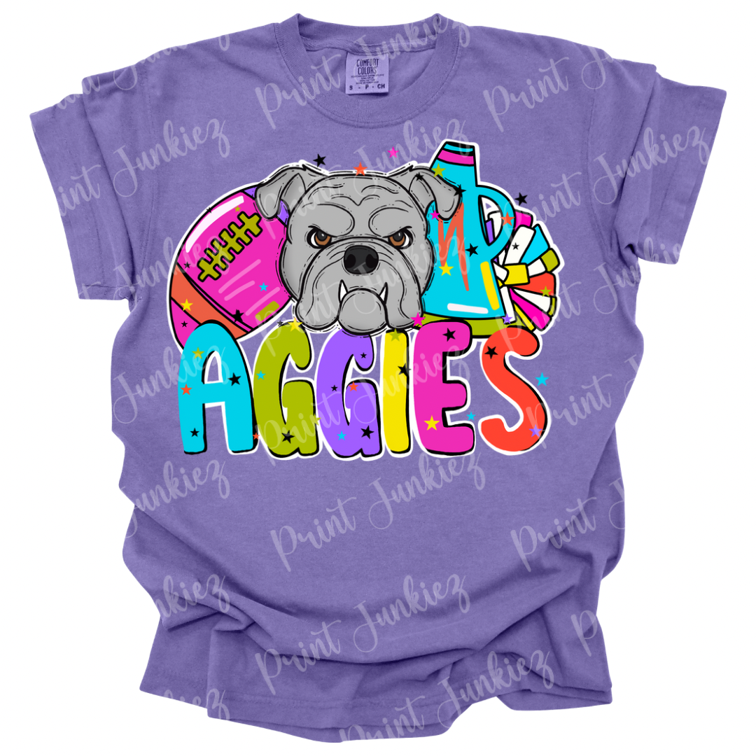 Aggie Colorful Football/Cheer Mascot