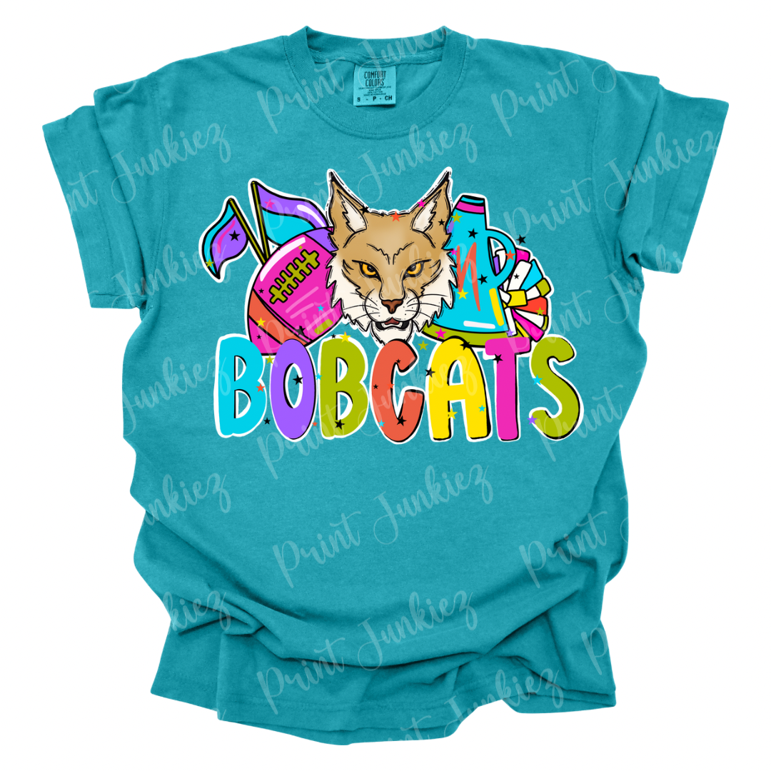 Bobcats Colorful Football/Cheer/Color Guard Mascot