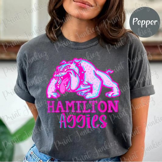 Hamilton Aggies Neon Mascot