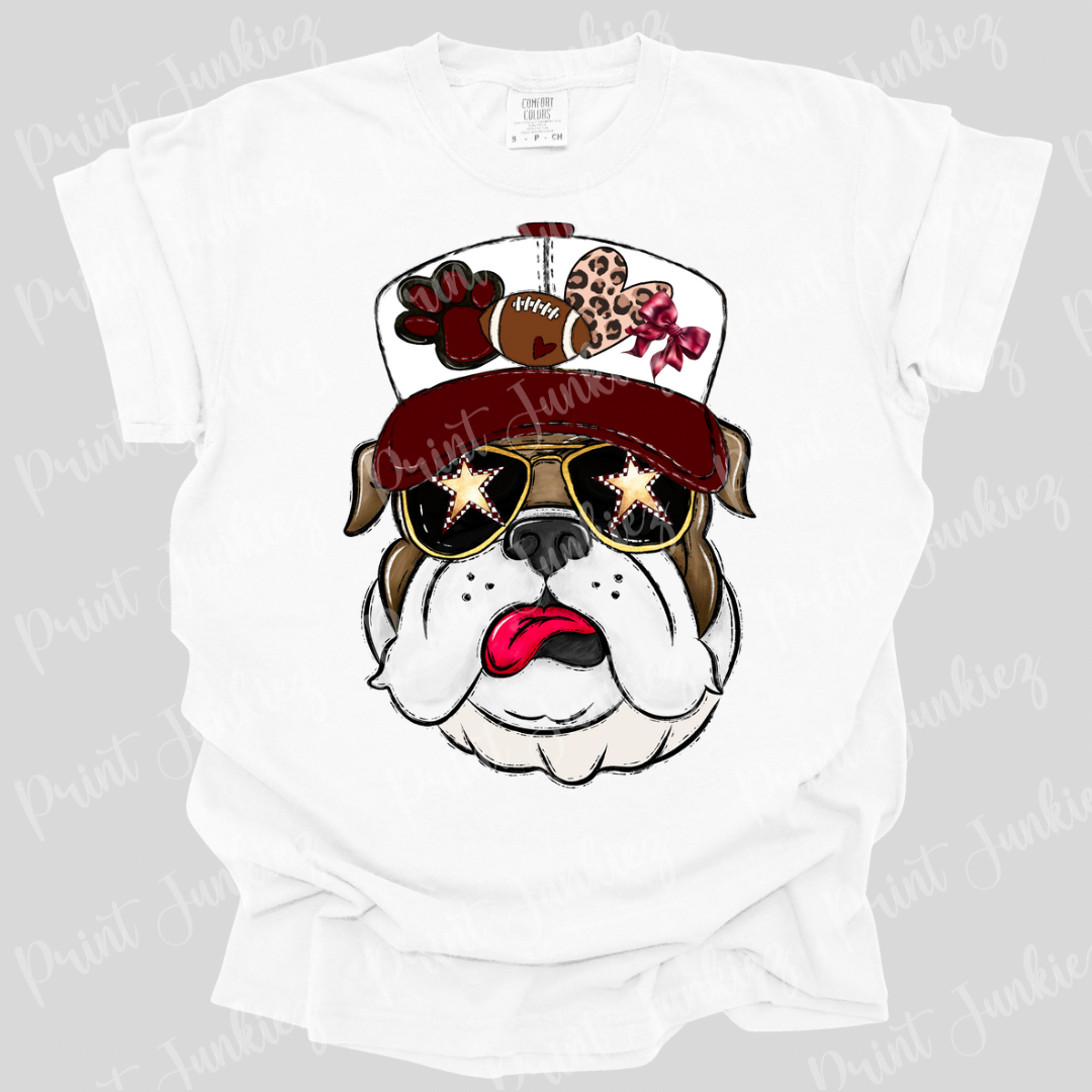 Maroon Bulldog Trucker Hat