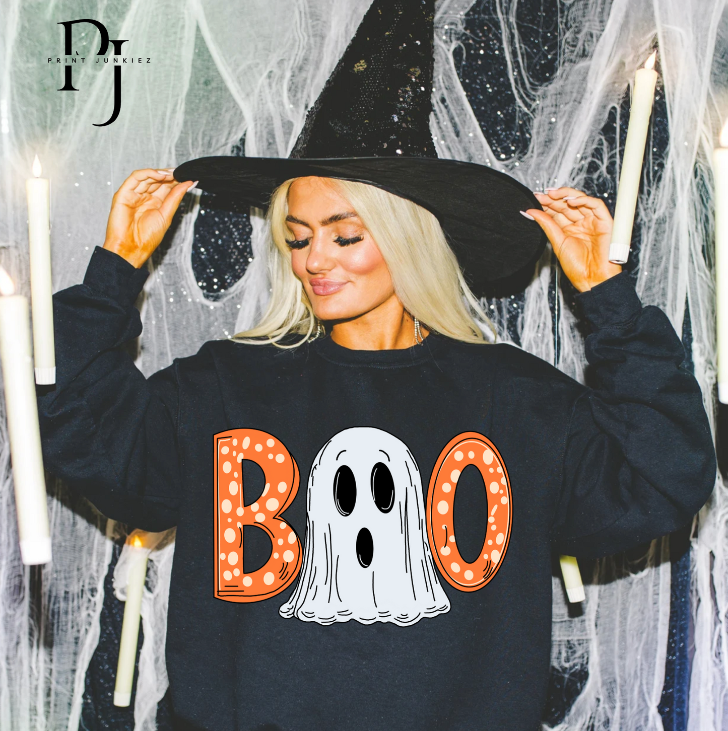 BOO Ghost Polka Dot - DTF - DIGITAL