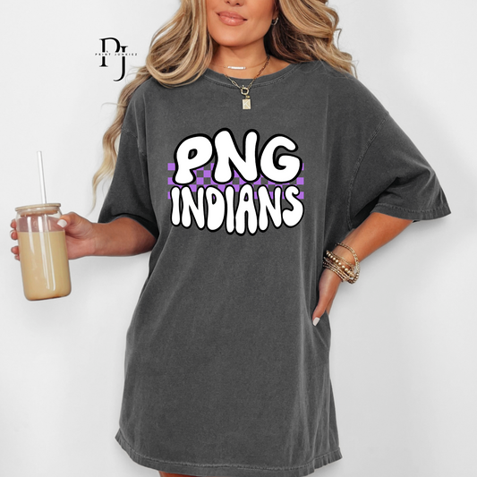 PNG Indians Groovy Checkered - DTF - DIGITAL