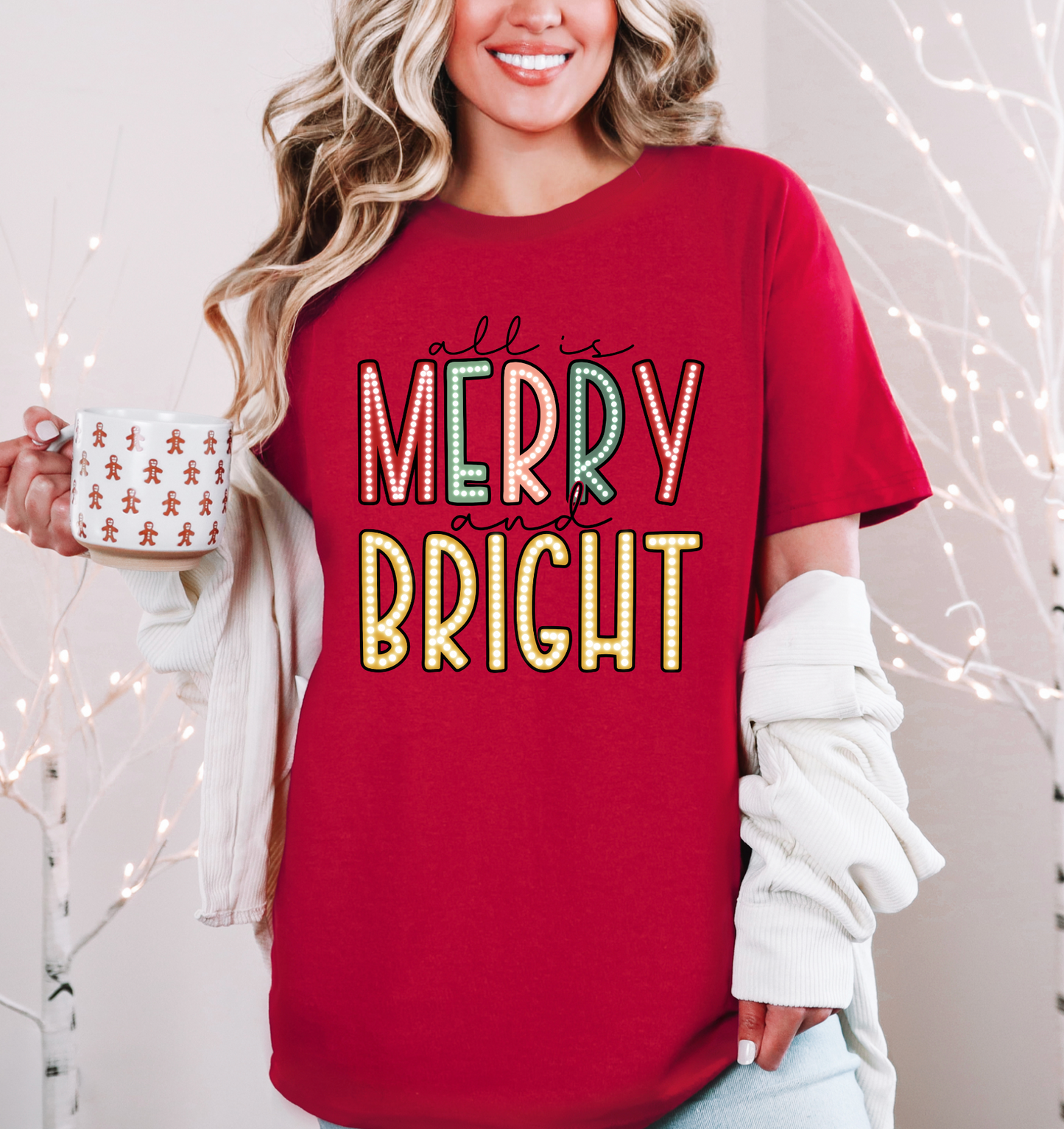 All is Merry and Bright Dots - DTF