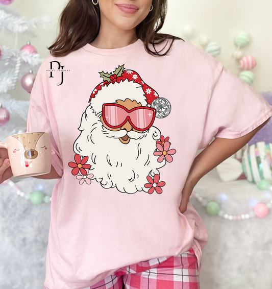 Retro Floral Santa - DTF