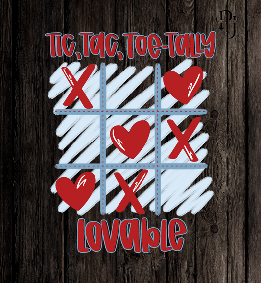 Tic Tac Toe-Tally Lovable - DTF