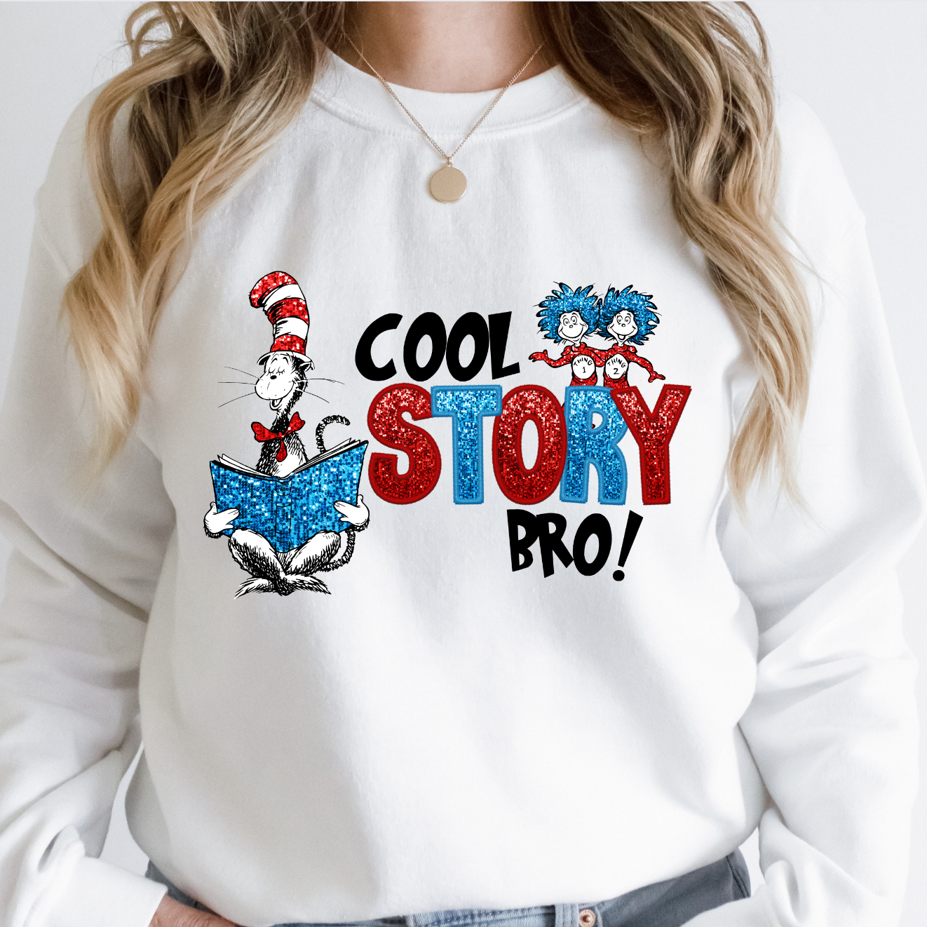 Cool Story Bro! Faux Stitch Glitter