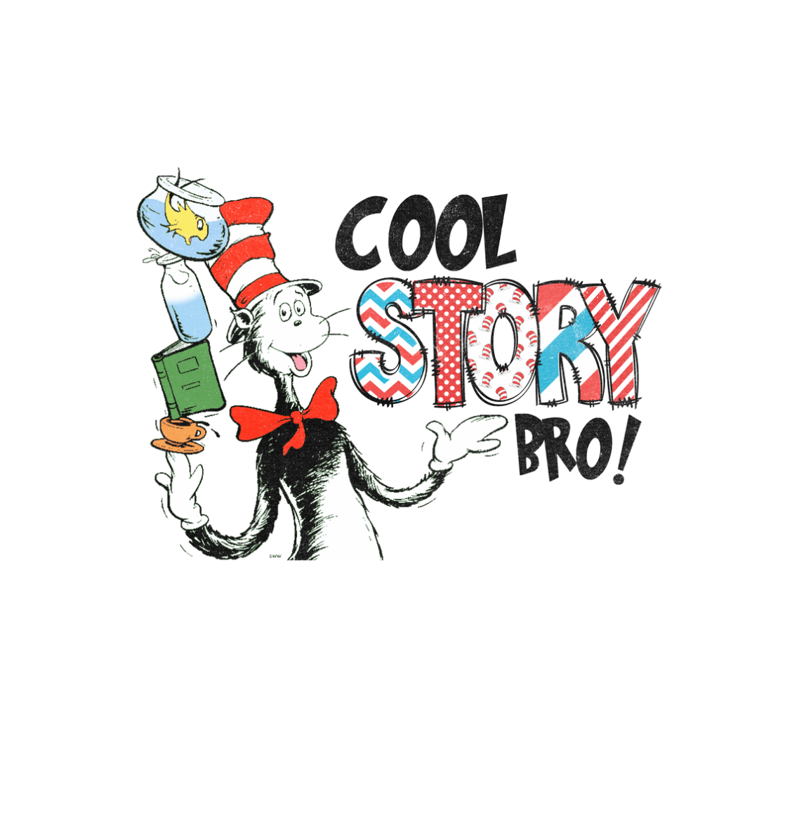 Cool Story Bro! Doodle Distressed