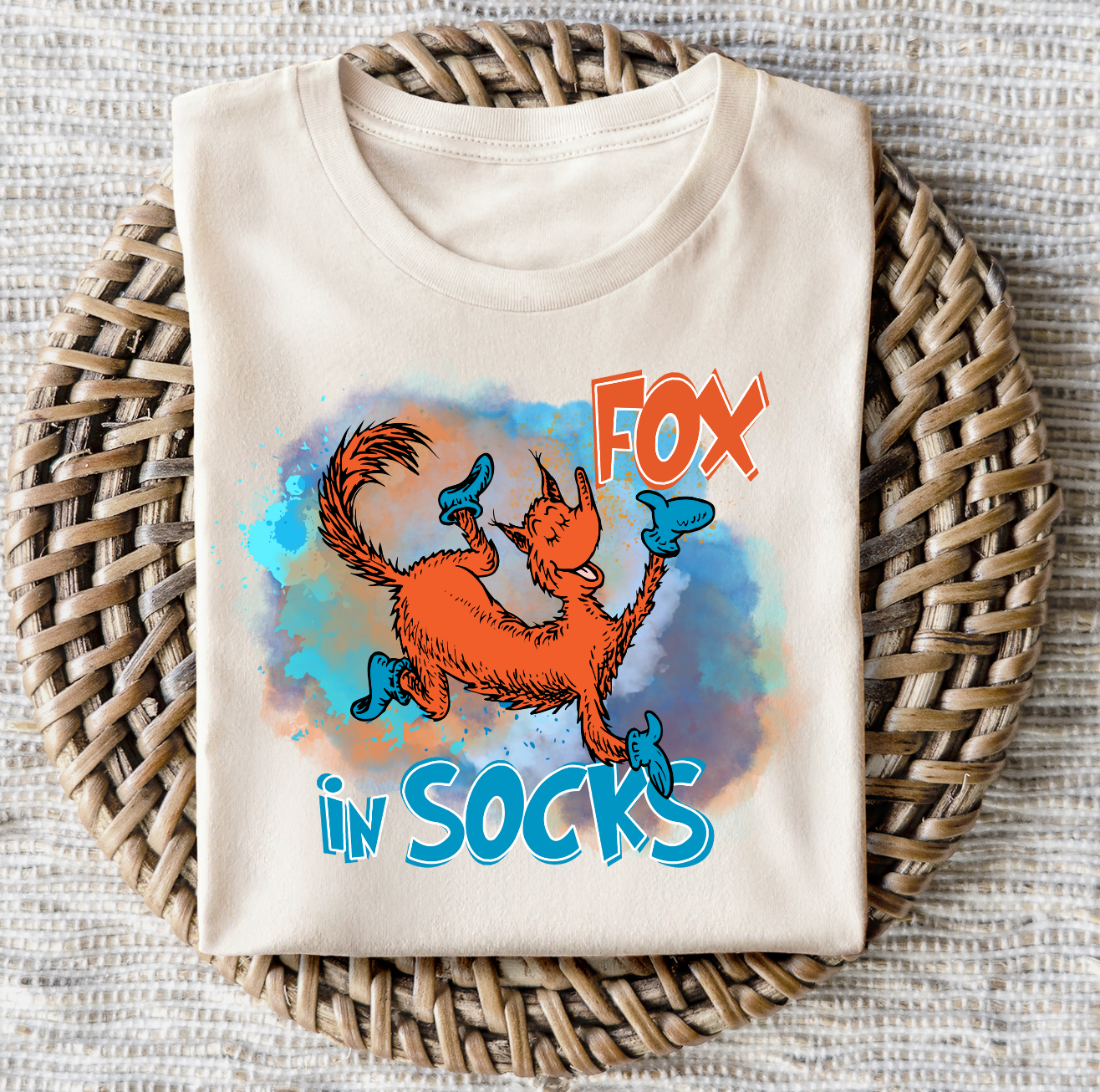 Fox in Socks Watercolor