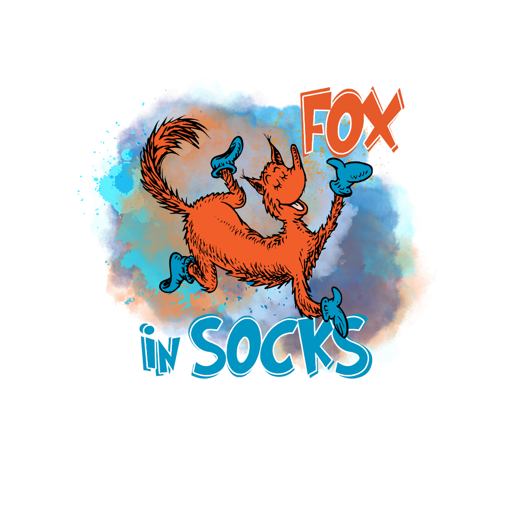 Fox in Socks Watercolor