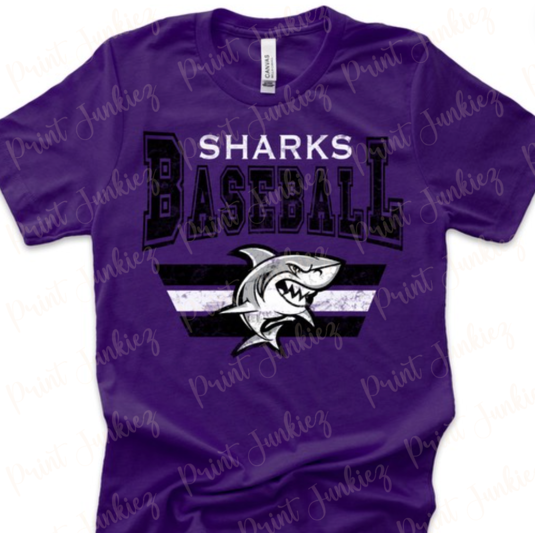 Sharks Baseball Distressed