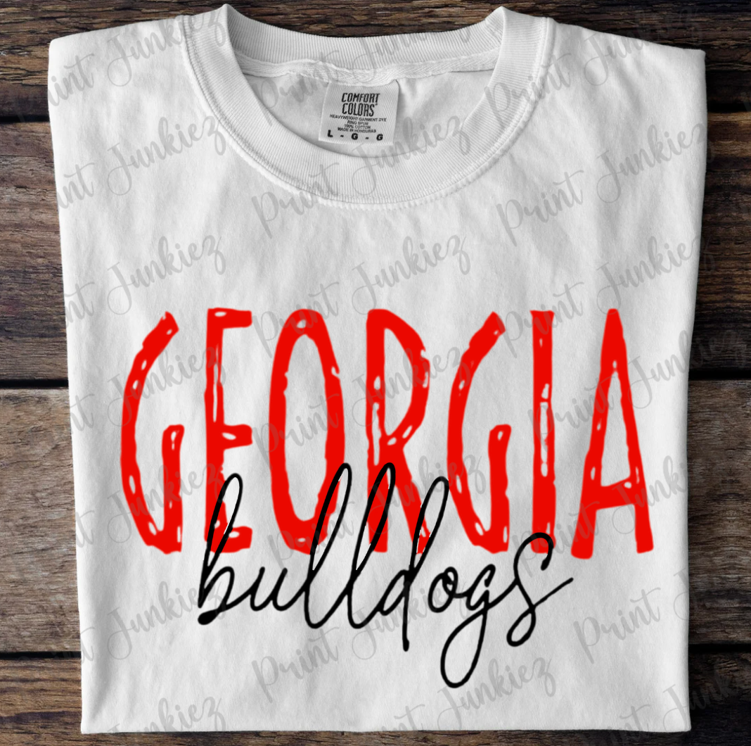 Georgia Bulldogs Distresed