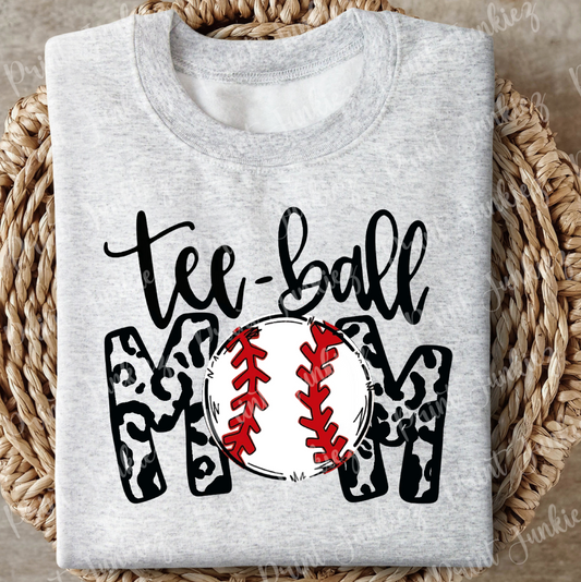 Tee-Ball Mom Leopard Outline