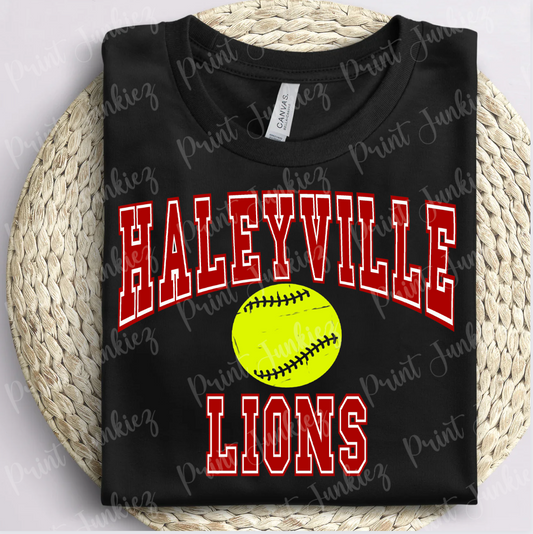 Haleyville Lions Distressed Softball