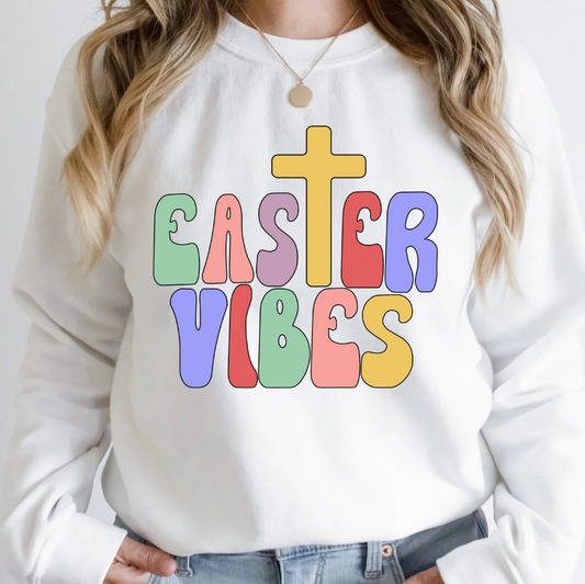 Easter Vibes Retro Cross