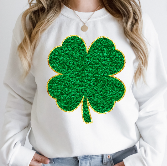 Faux Chenille Shamrock