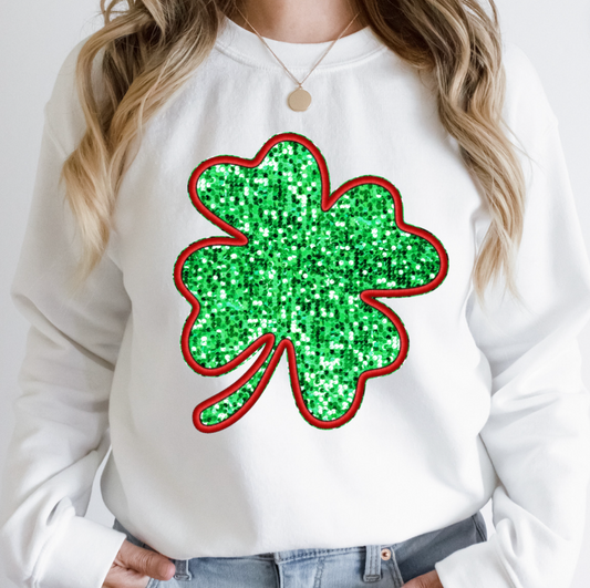 Green Glitter Shamrock