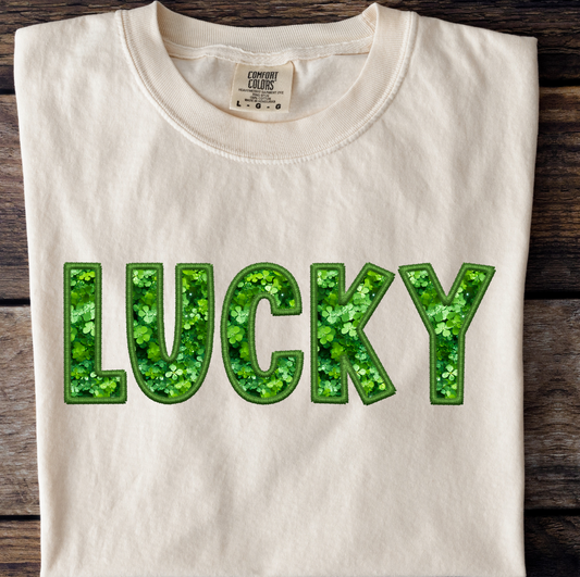 Lucky Faux Stitch Shamrock