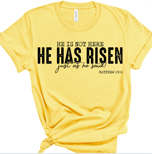 He is not here... he has risen