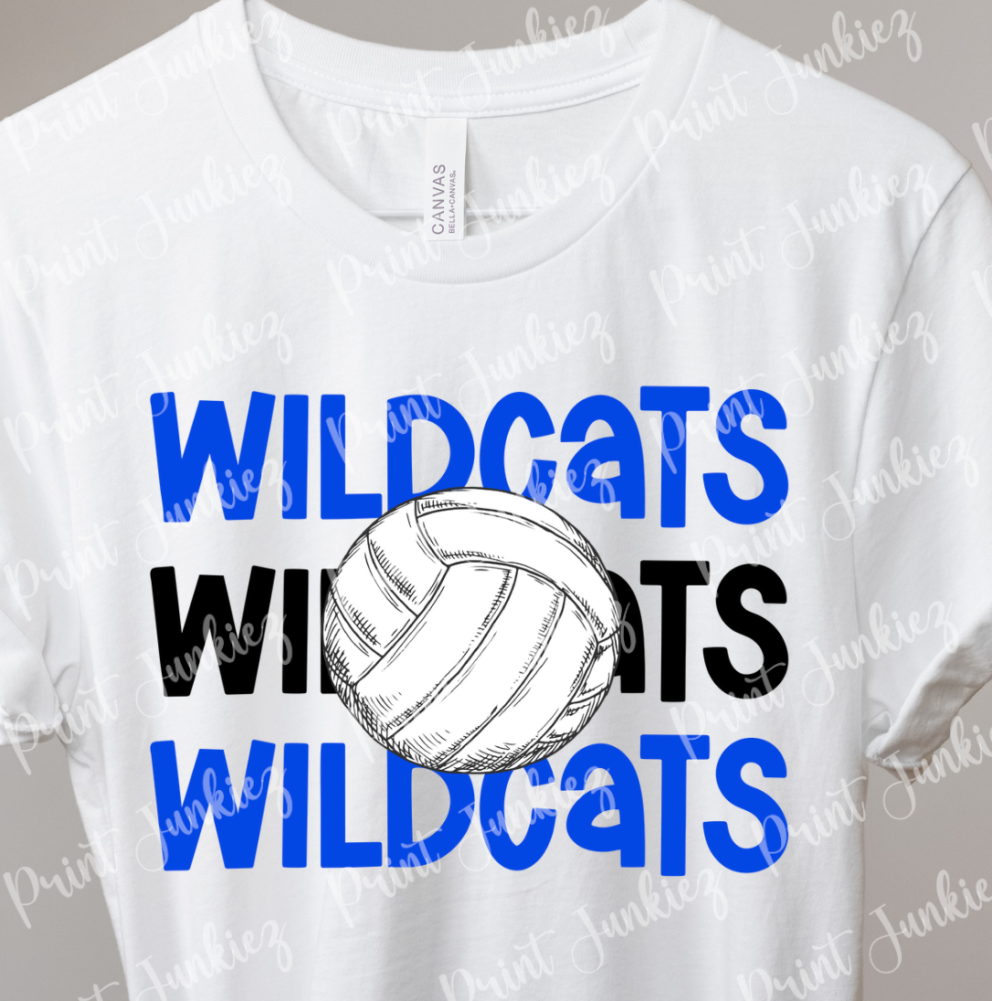 Wildcats Stacked Volleyball