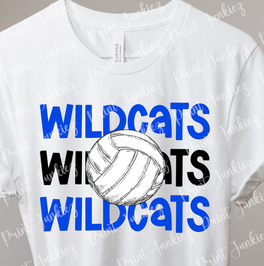 Wildcats Stacked Volleyball