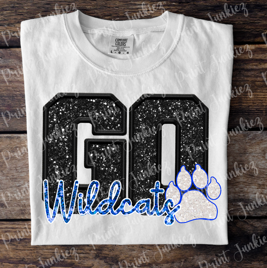 GO Wildcats Faux Glitter