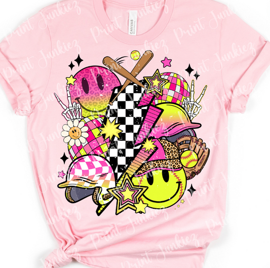 Groovy Pink Softball