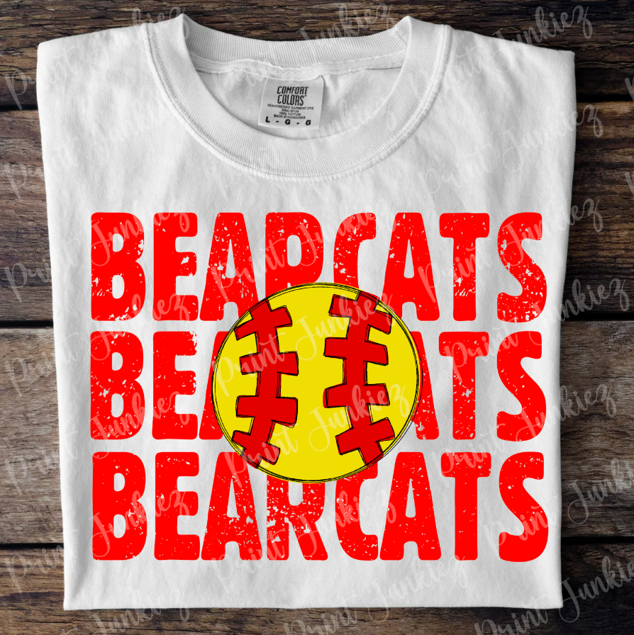 Bearcats Softball Distressed