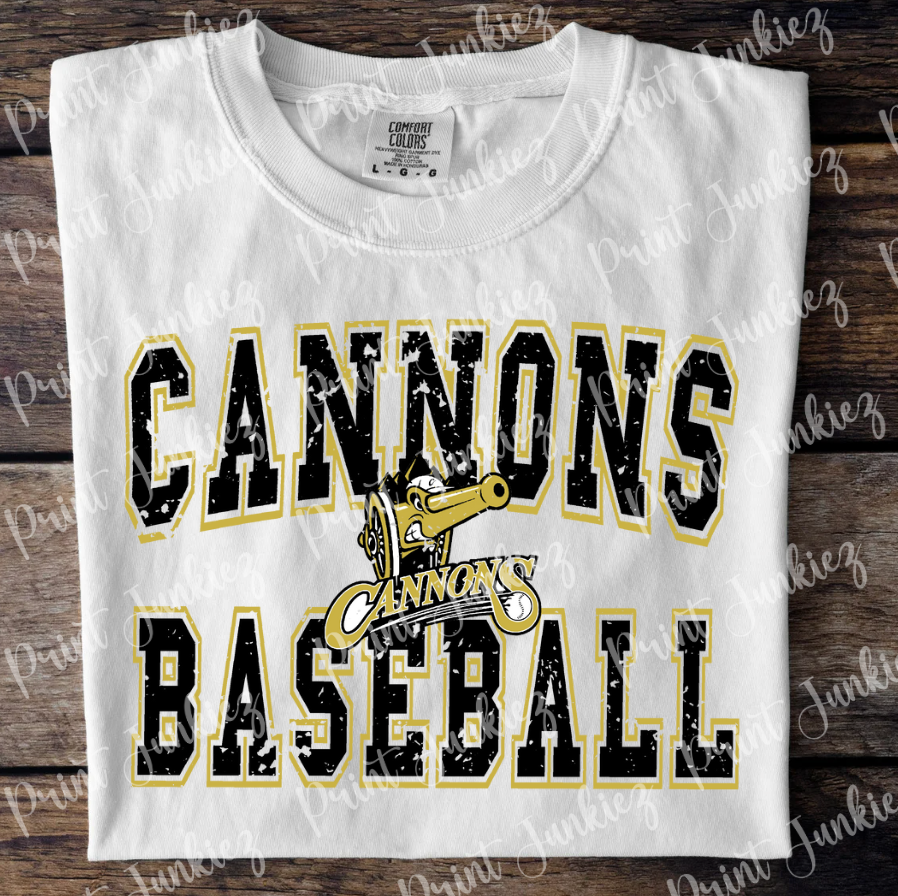 Cannons Baseball Distressed