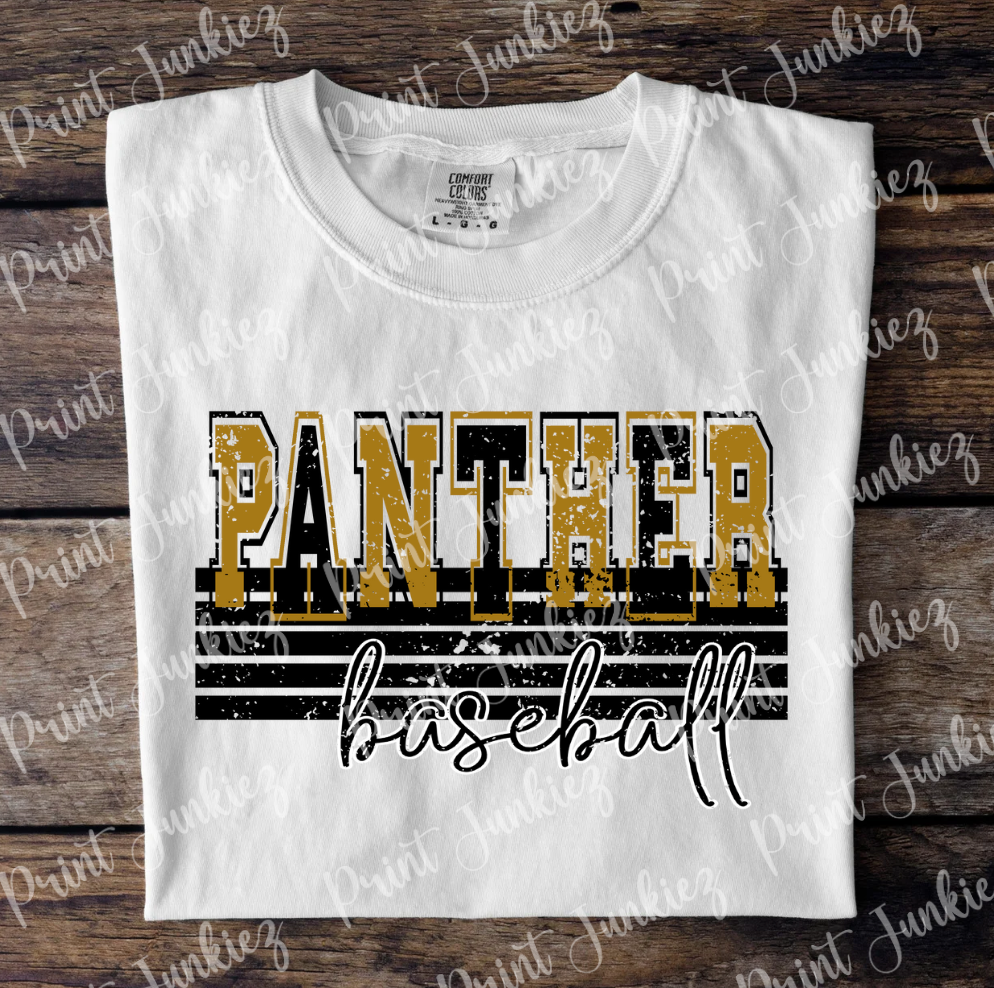 Panther Baseball Distressed