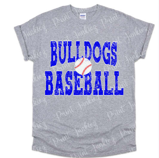 Bulldogs Baseball Distressed