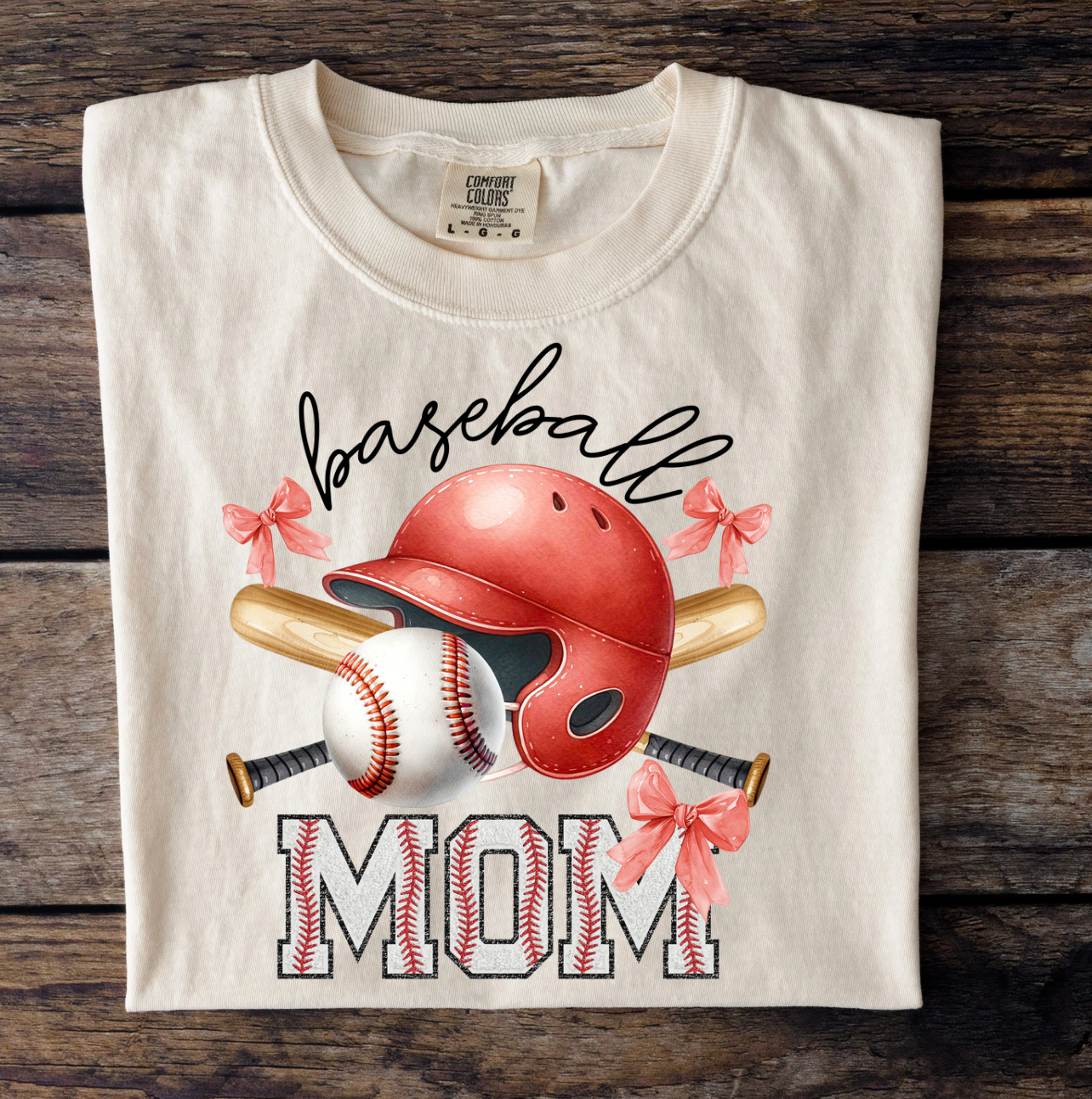 Baseball Mom Helmet & Bows