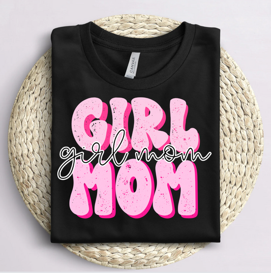 Girl Mom Retro Distressed