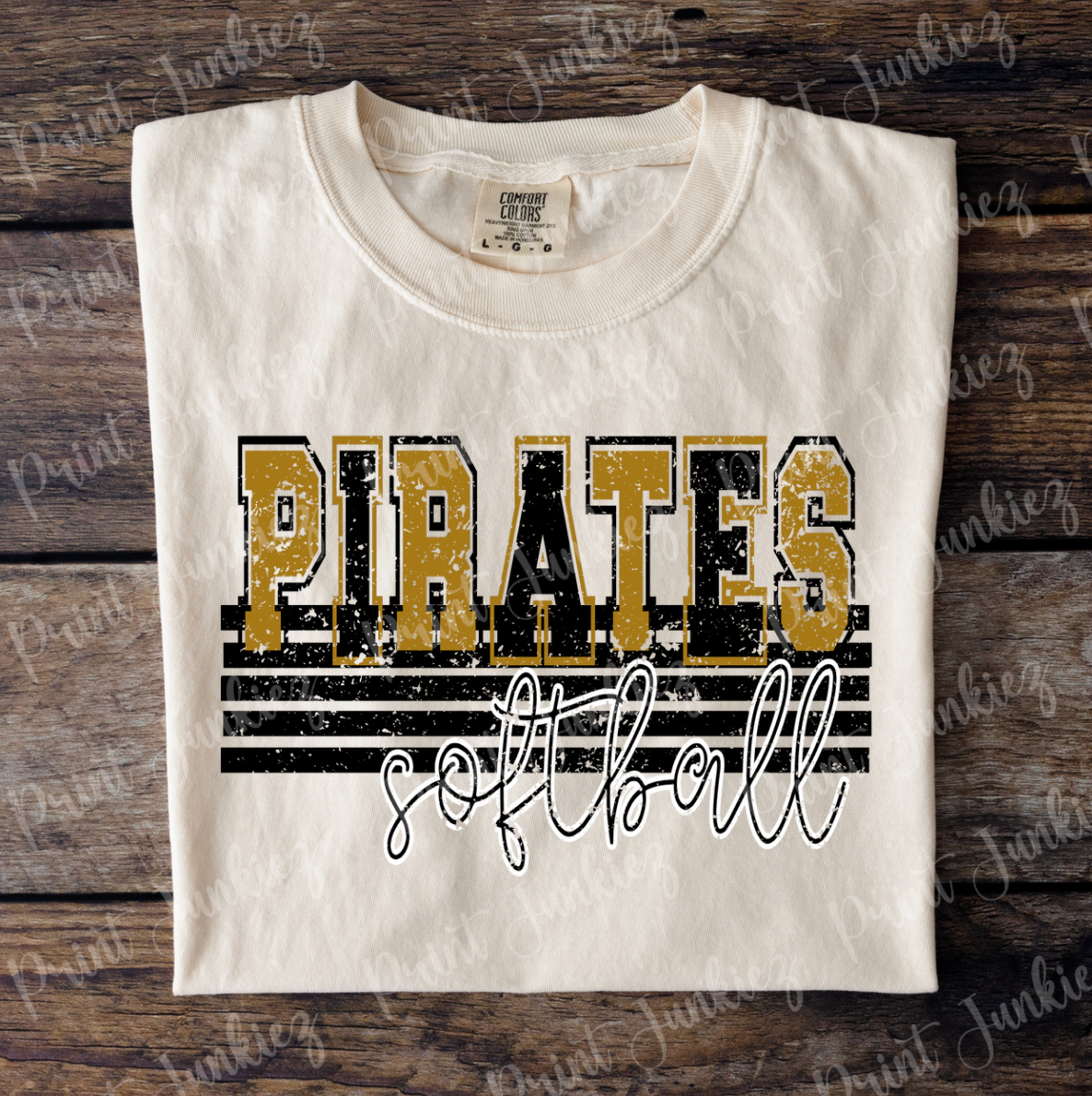 Pirates Softball Grunge