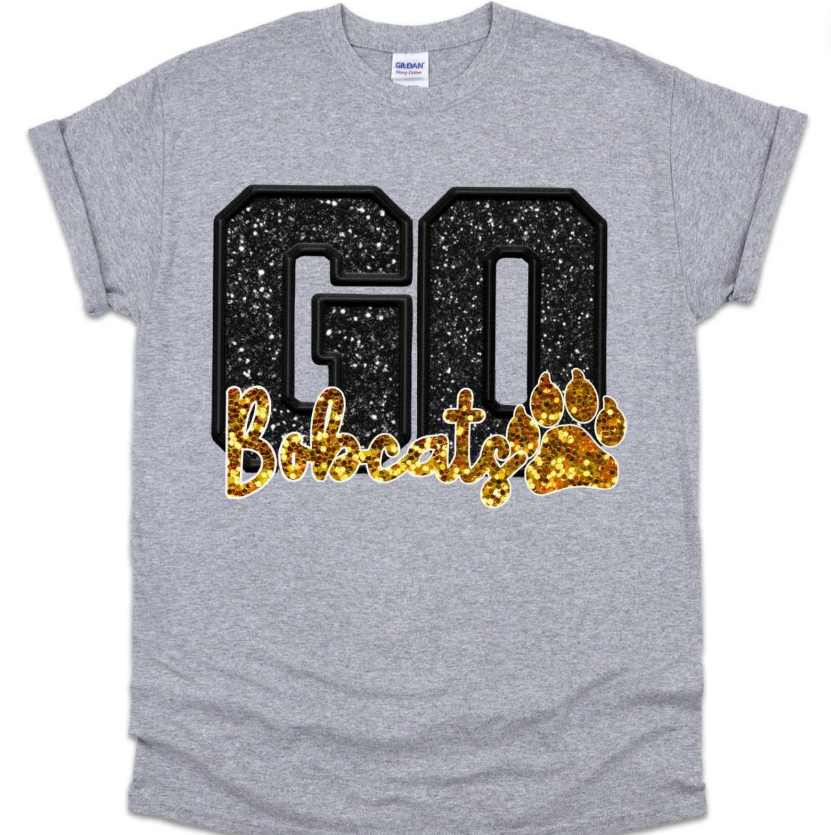 Go Bobcats Faux Glitter