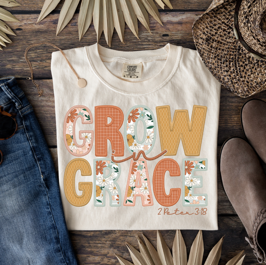 Grow in Grace 2 Peter 3:18 Faux Stitch