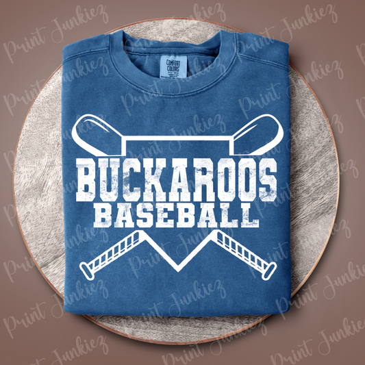 Buckaroos Baseball distressed