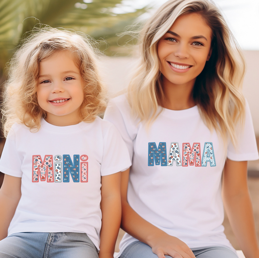 MAMA | MINI faux stitch 4th of July