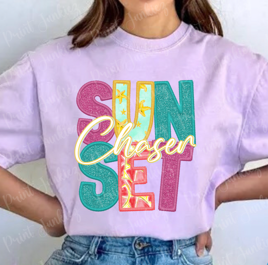 Sunset Chaser Faux Stitch