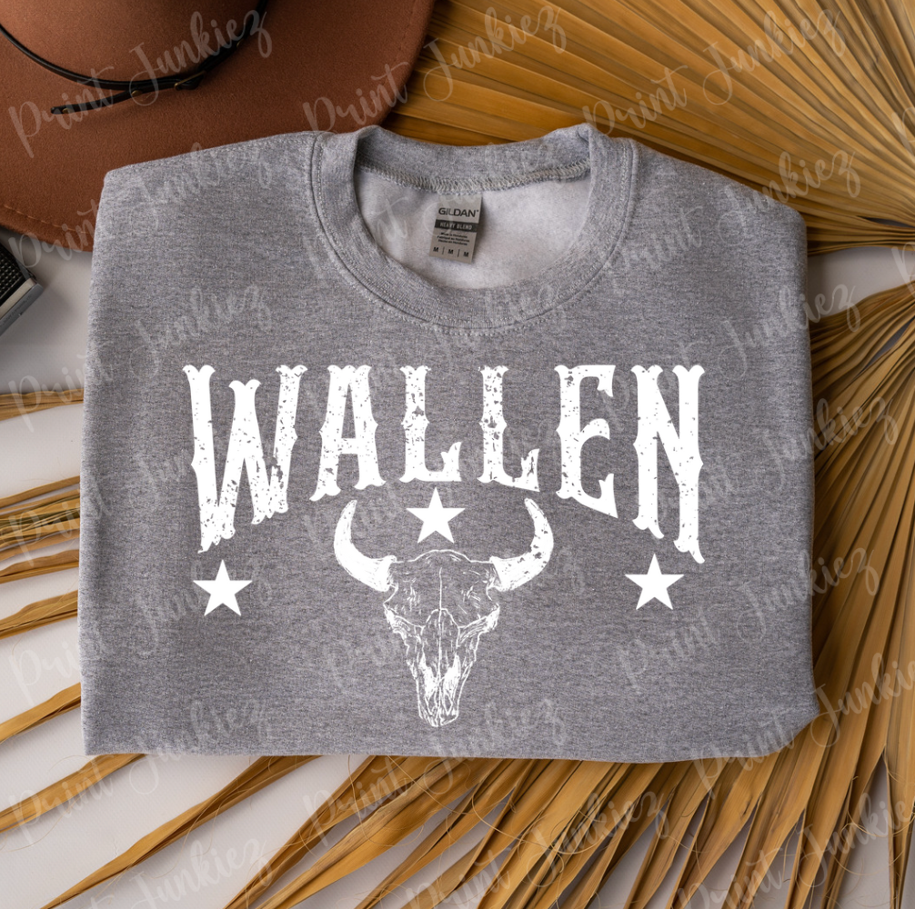 Wallen Cow Skull Distressed