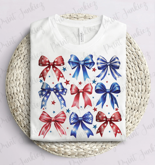 Red White and Blue Coquette Bows