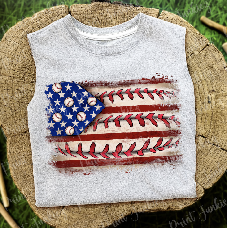 Baseball American Flag