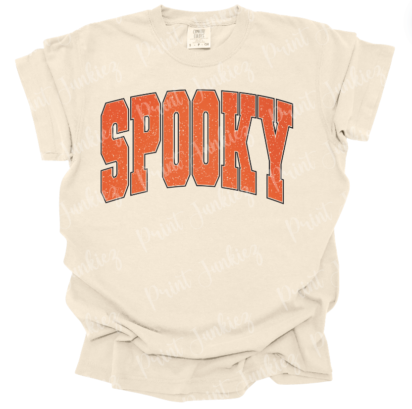 Spooky Varsity Distressed