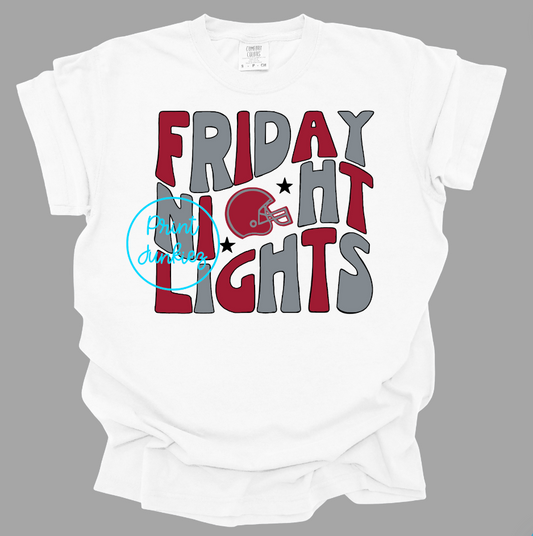 Friday Night Lights Retro - Cardinal/Gray