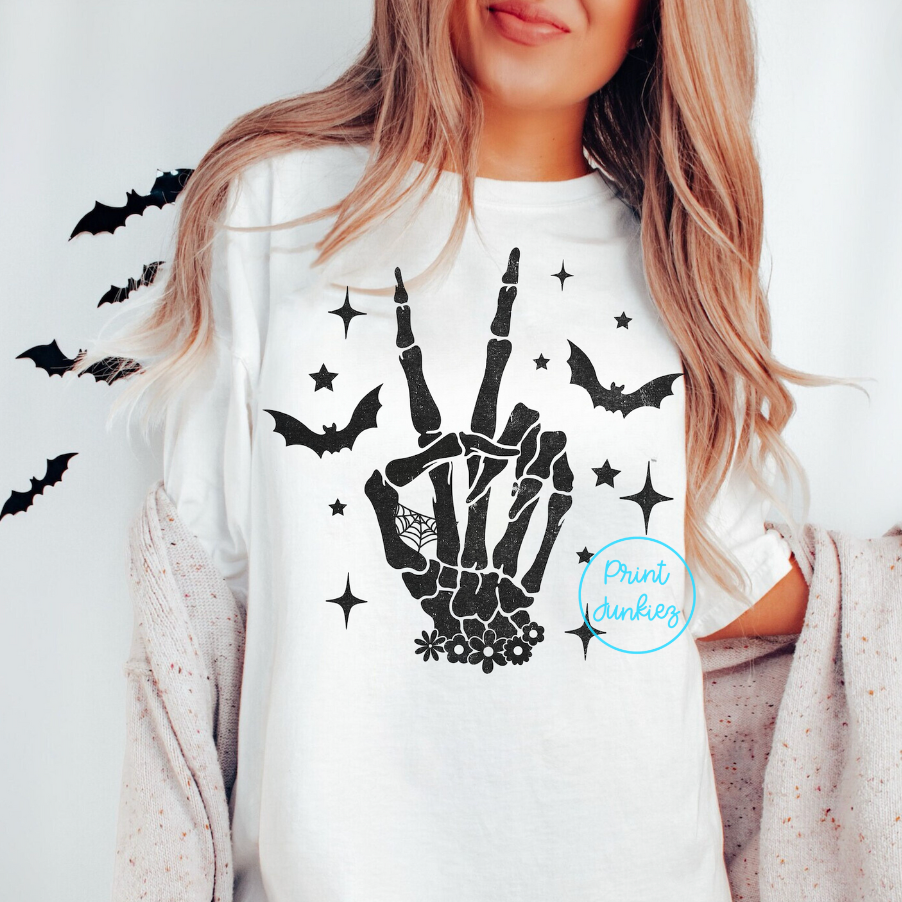 Peace Skeleton Hand