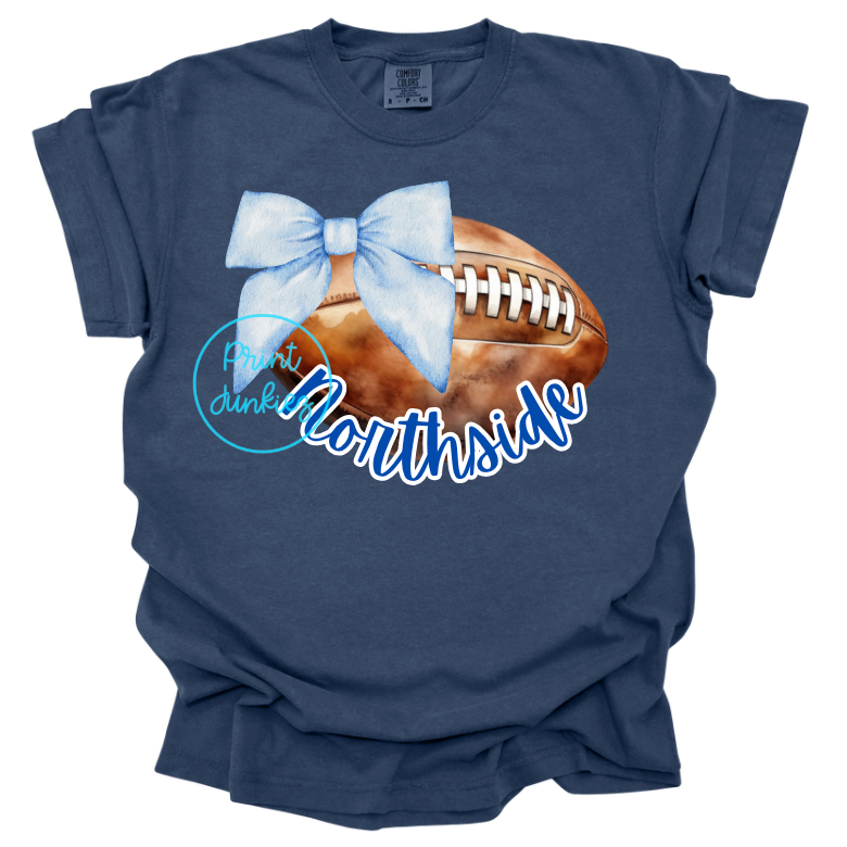 Northside Watercolor Football Bow