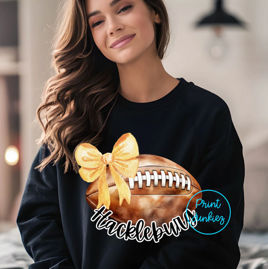 Hackleburg Watercolor Football Bow