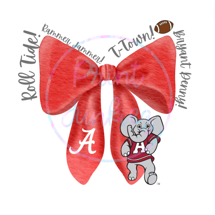 Alabama Coquette Bow Mascot