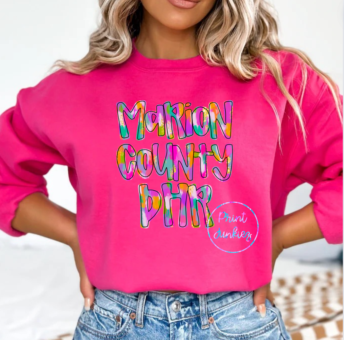 Marion County DHR Neon Brush Stroke